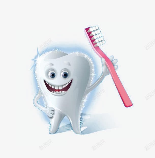 卡通牙齿牙刷png免抠素材_88icon https://88icon.com 刷牙 医疗 卡通 牙齿 白色