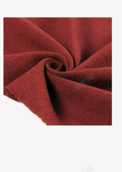 布料红色棉麻褶皱抠图素材