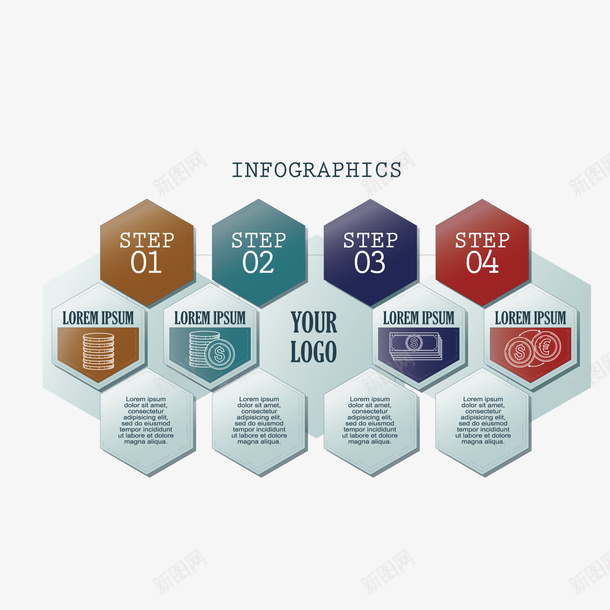 多边形信息图表矢量图ai免抠素材_88icon https://88icon.com PPT元素 分析 多边形 数据 矢量图