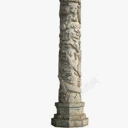 龙柱雕塑素材