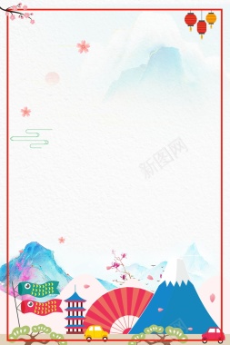 日本旅游日本印象背景背景