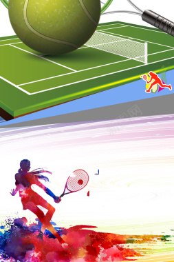 网球协会社团纳新广告背景背景