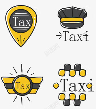 出租车logo矢量图图标图标