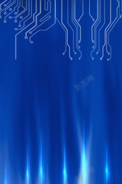 蓝色大气科技蓝色线条科技背景高清图片