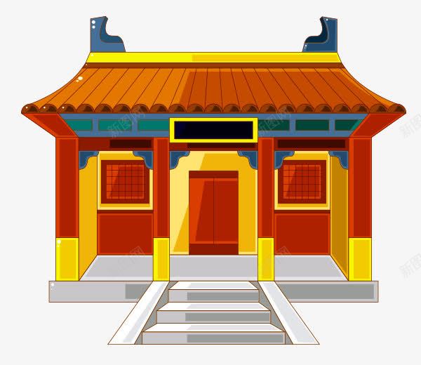 黄色卡通小楼装饰图案png免抠素材_88icon https://88icon.com 免抠PNG 卡通 小楼 装饰图案 黄色