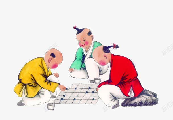 儿童下棋png免抠素材_88icon https://88icon.com 下棋 传统 儿童 古人下棋