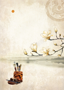 中国古典文化封面背景素材背景
