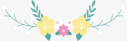 小清新花朵标题框矢量图素材