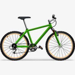 绿色的单车素材