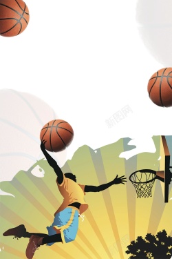 体育馆海报大灌篮篮球运动比赛PSD分层高清图片