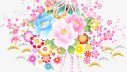 多彩鲜花多彩鲜艳的鲜花束高清图片