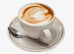 深棕色咖啡图案爱心图案咖啡coffee高清图片