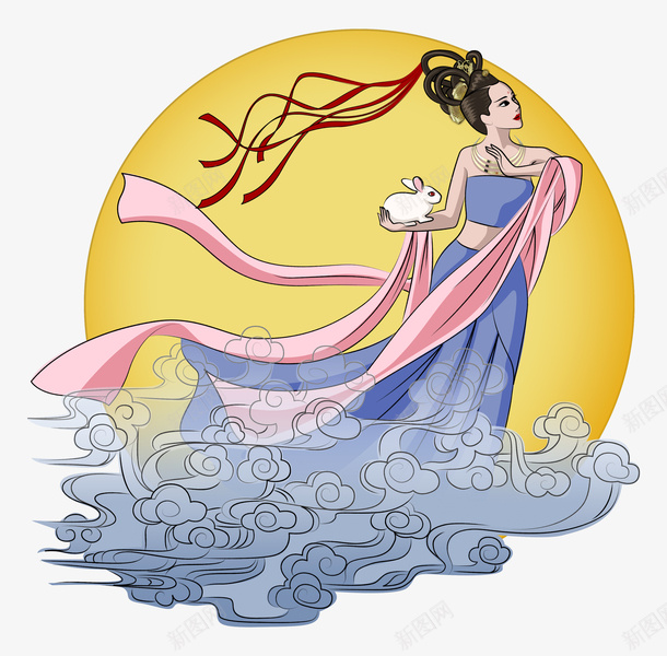 中秋节嫦娥仙子png免抠素材_88icon https://88icon.com 中秋节 仙子 八月十五 嫦娥 广寒宫 月亮 月宫 玉兔