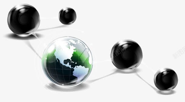 创意科技地球png免抠素材_88icon https://88icon.com 创意小球 创意设计 玻璃球 科技地球