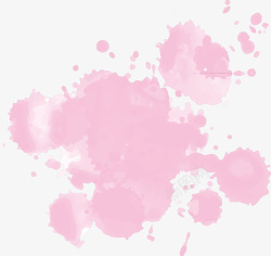 粉色水墨迹矢量图素材