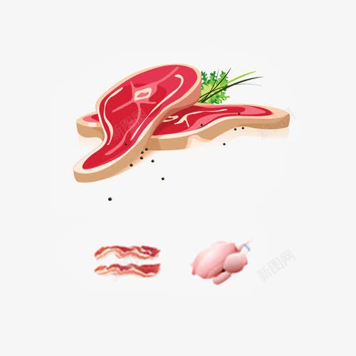 猪肉psd免抠素材_88icon https://88icon.com 一块肉 猪肉 装饰 食品