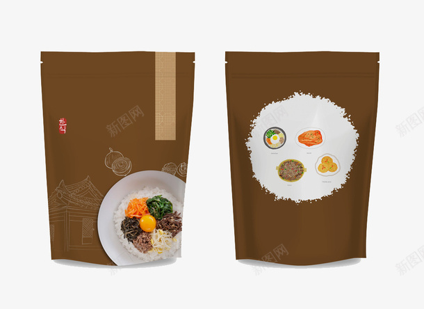 质感棕色食品包装袋png免抠素材_88icon https://88icon.com 创意包装袋 包装袋 反面 棕色 正面 设计感 质感包装 零食包装袋