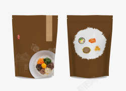 质感棕色食品包装袋素材