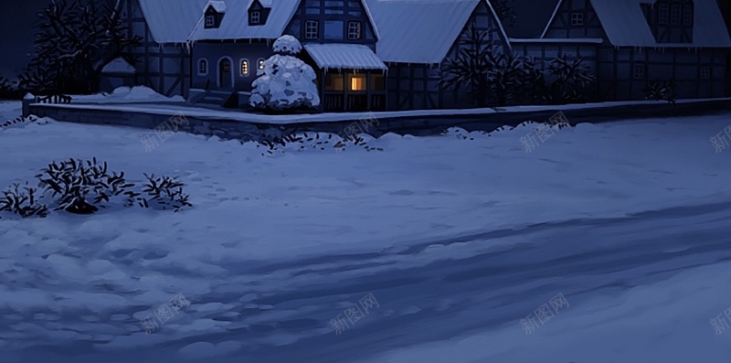 夜幕下的雪中小屋插画H5背景jpg设计背景_88icon https://88icon.com 夜幕 小屋 插画 背景 雪中 H5 卡通 童趣 手绘