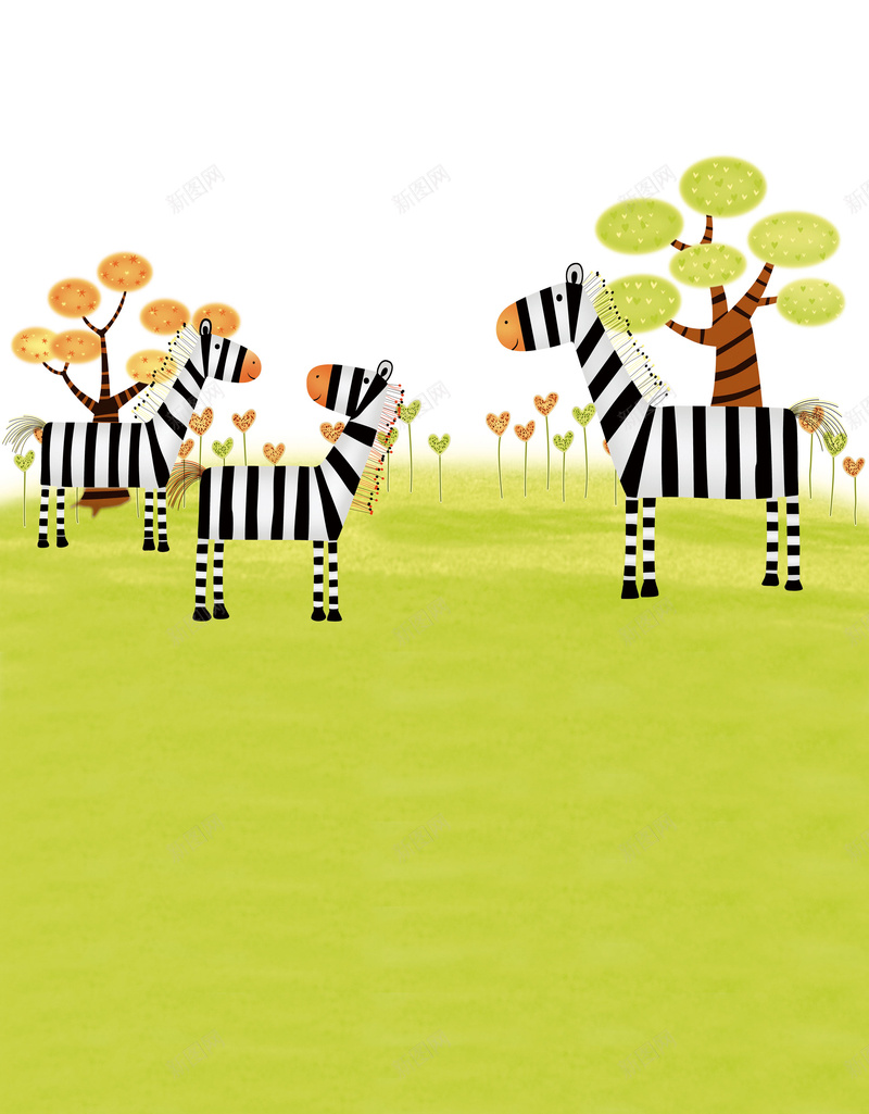 儿童摄影背景草地上的斑马背景jpg设计背景_88icon https://88icon.com 儿童摄影 儿童摄影背景 儿童背景 动漫动画 卡通树木 斑马 清新 草地 风景插画 风景漫画