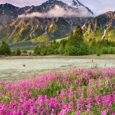 风景如画的山脚背景