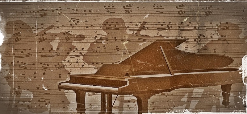 复古钢琴音乐背景背景