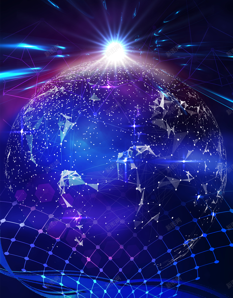 蓝色大气企业文化星空海报psd设计背景_88icon https://88icon.com 企业文化 商务 商务科技 地球 大气 星光 星空 科技 蓝色 蓝色商务