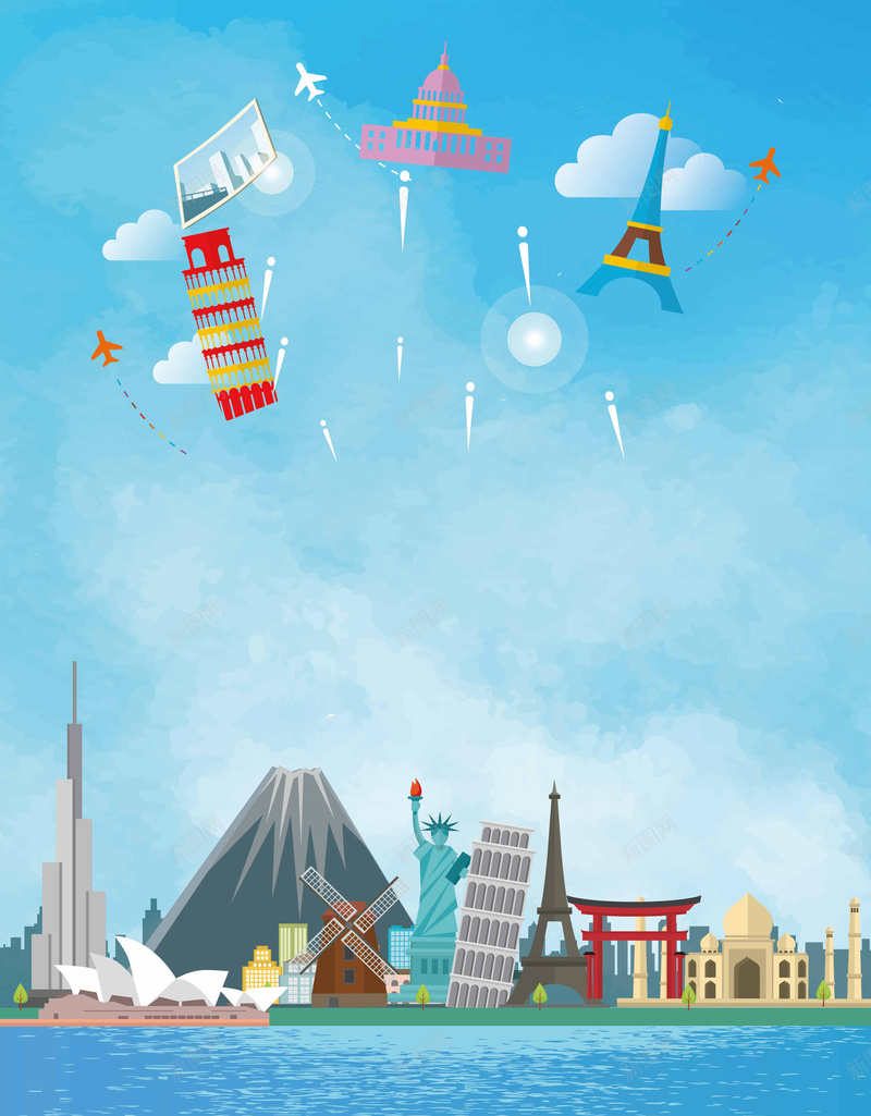 毕业季旅游海报背景矢量图ai设计背景_88icon https://88icon.com 旅游公司 旅游宣传单 旅游展架 旅游广告 旅游活动 旅游海报 暑假旅游 毕业季旅游 矢量图