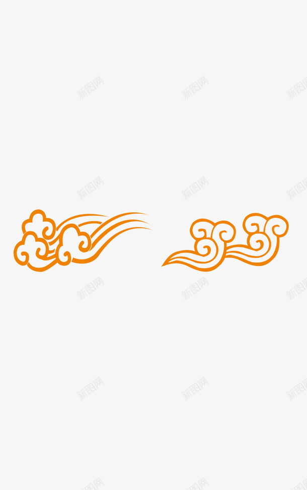 祥云金色祥云复古图案装饰元素png免抠素材_88icon https://88icon.com 复古图案 祥云 装饰元素 金色祥云