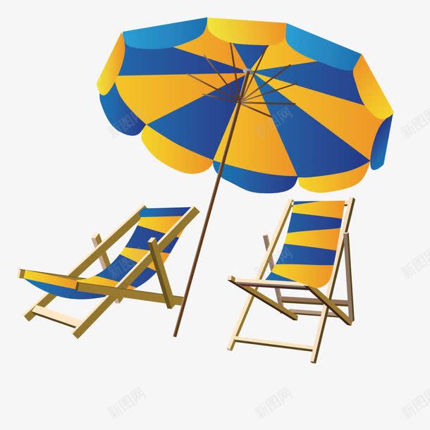 夏日海边度假海报png免抠素材_88icon https://88icon.com 夏日 太阳伞 海边 躺椅