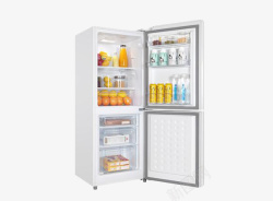 灰色冰箱和食物素材
