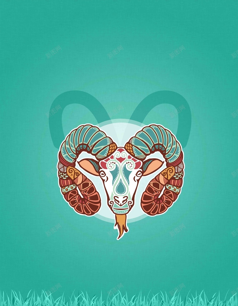 十二星座白羊座海报背景模板psd设计背景_88icon https://88icon.com 十二星座 十二星座图案 卡通 手绘 插画 星座 海报 白羊座 背景素材