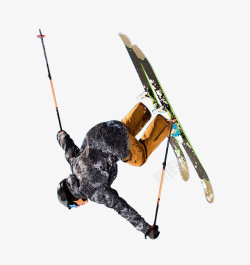 运动员滑雪滑雪在空中的滑雪运动员运动高清图片