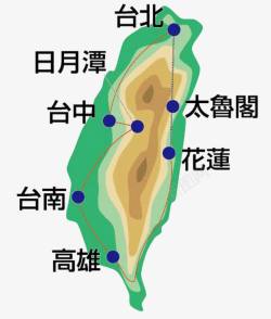 中国台湾地图素材