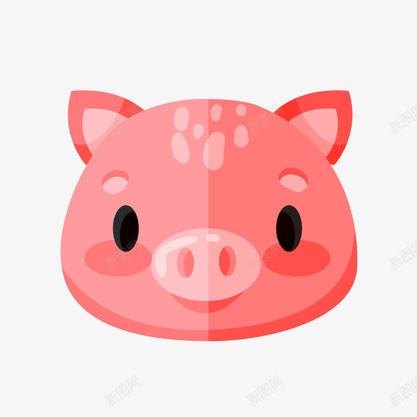 红色猪头头像png免抠素材_88icon https://88icon.com 卡通动物 卡通猪头 红色猪头 背景装饰