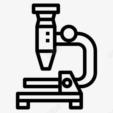 观察的小人显微镜观察科学图标图标