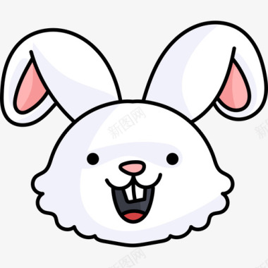 兔子复活节30彩色图标图标