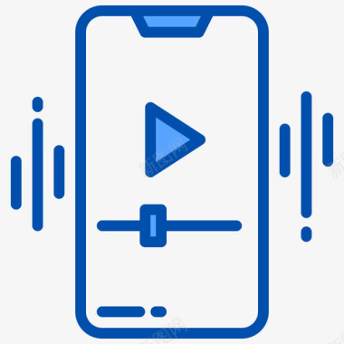 音乐播放器音频视频3蓝色图标图标