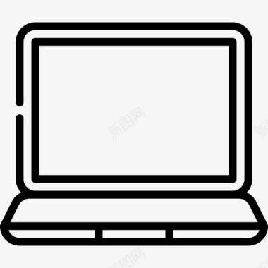 笔记本电脑ui43线性图标图标