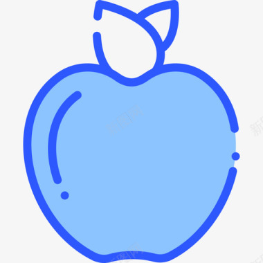 苹果水果19蓝色图标图标