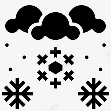下雪下雪天气247填充图标图标