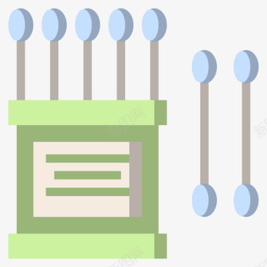 棉签卫生27扁平图标图标
