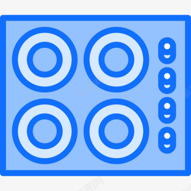厨房感应炉厨房101蓝色图标图标