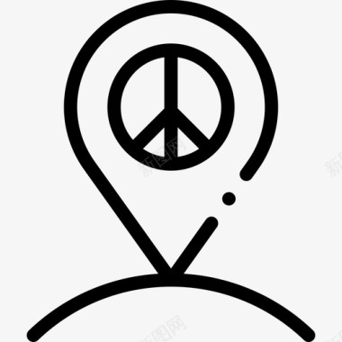 和平和平日4直线图标图标