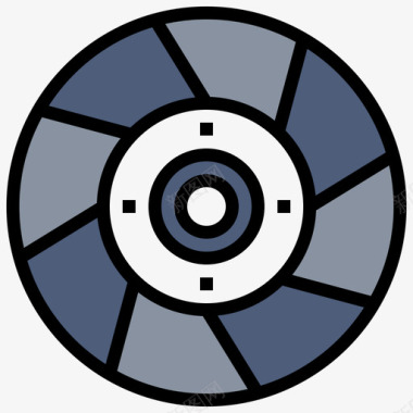 洗车制动盘洗车机10线性颜色图标图标