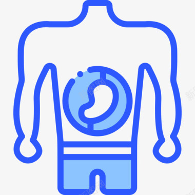 献血标志医学胃医学193蓝色图标图标