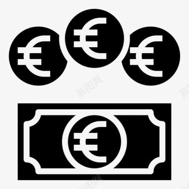107DPI欧元钱107满图标图标