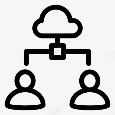 实惠共享共享云数据网络图标图标