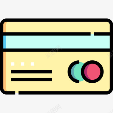 信用卡宣传册信用卡商业471线性彩色图标图标