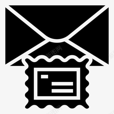 印章邮票信件邮资图标图标